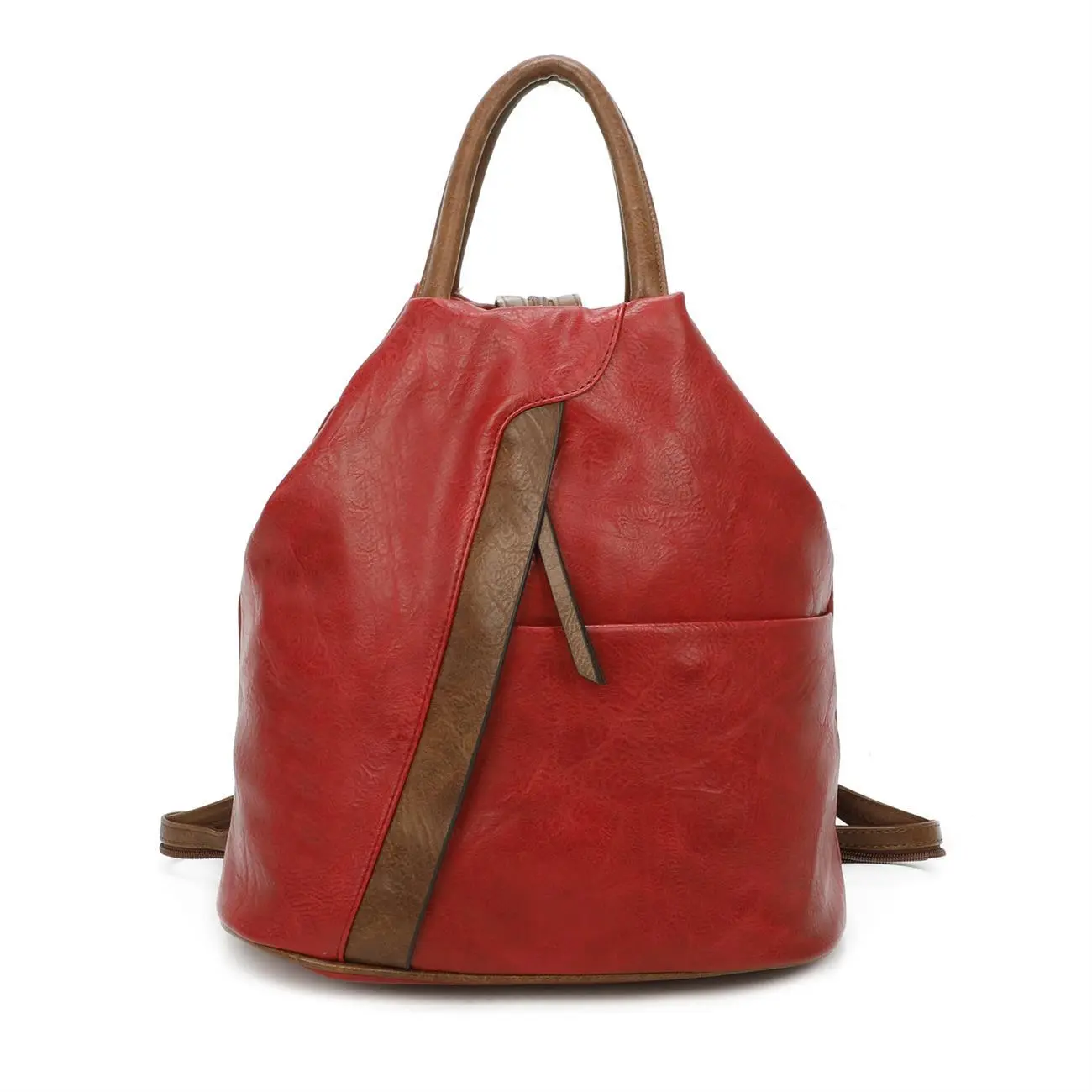 OBC Damen Rucksack Tasche Schultertasche Leder Optik Daypack Backpack Handtasche Tagesrucksack Cityrucksack Kauf eins, bekomm eins gratis