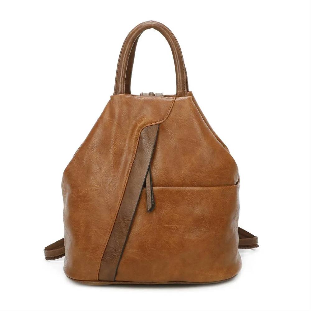 OBC Damen Rucksack Tasche Schultertasche Leder Optik Daypack Backpack Handtasche Tagesrucksack Cityrucksack Kauf eins, bekomm eins gratis