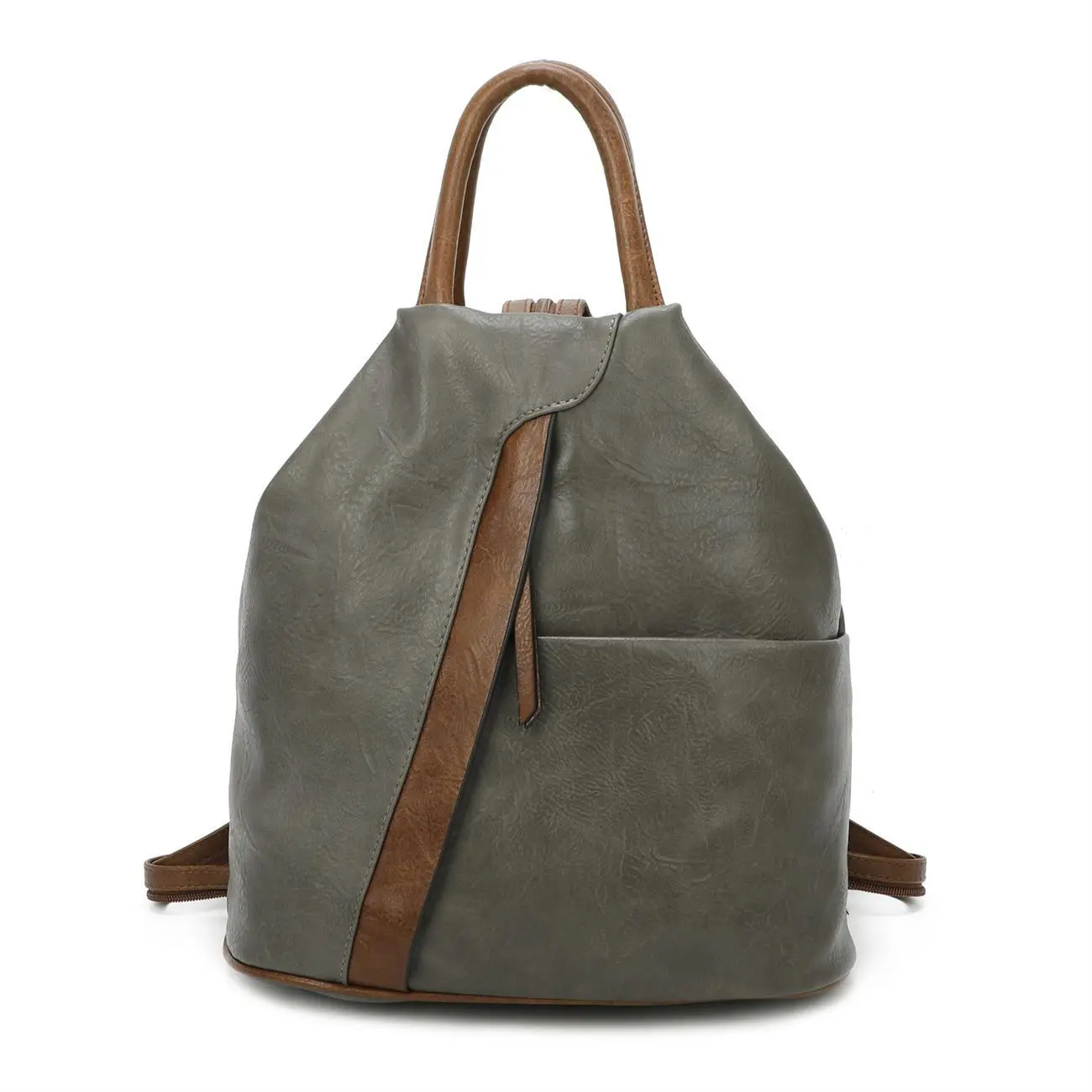 OBC Damen Rucksack Tasche Schultertasche Leder Optik Daypack Backpack Handtasche Tagesrucksack Cityrucksack Kauf eins, bekomm eins gratis