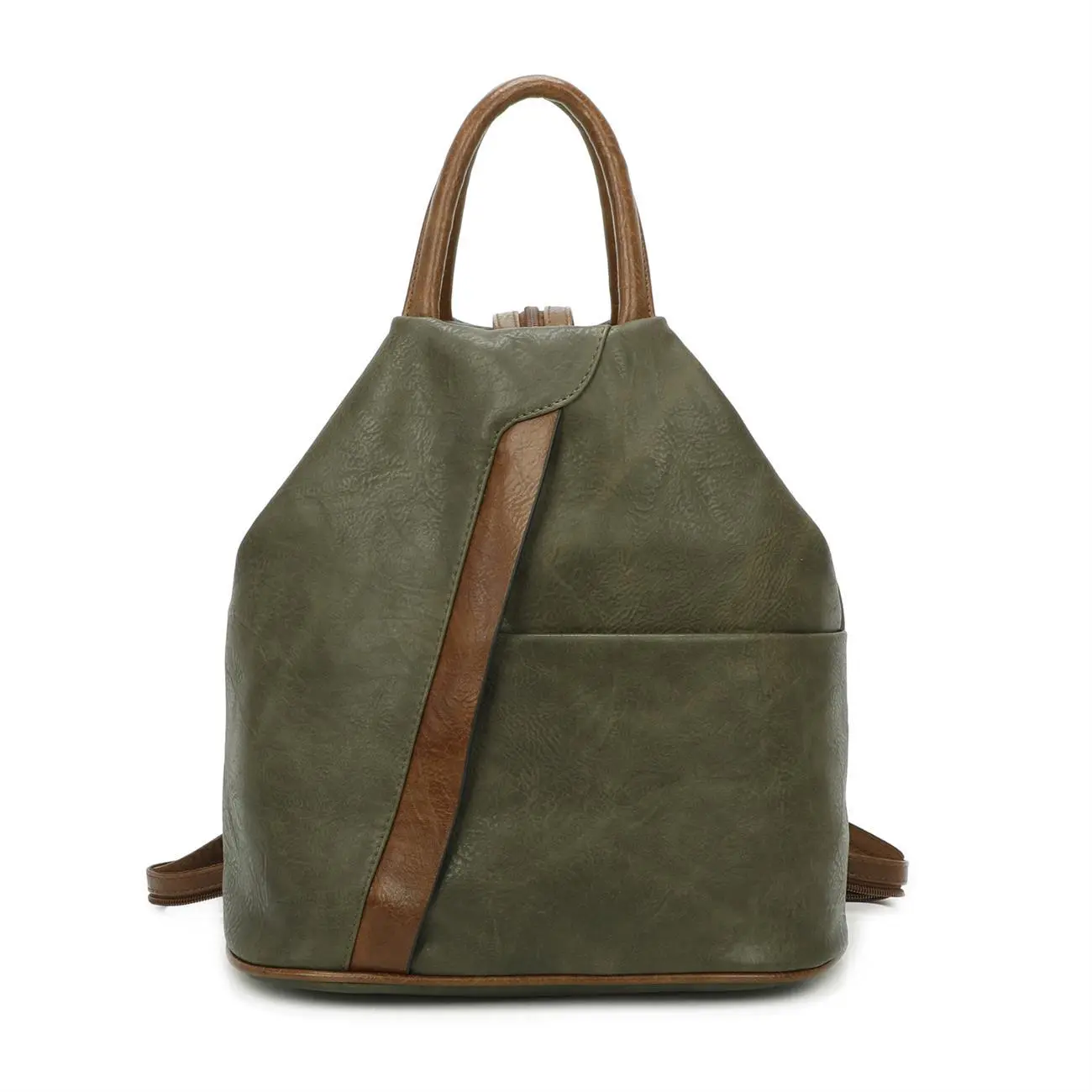 OBC Damen Rucksack Tasche Schultertasche Leder Optik Daypack Backpack Handtasche Tagesrucksack Cityrucksack Kauf eins, bekomm eins gratis