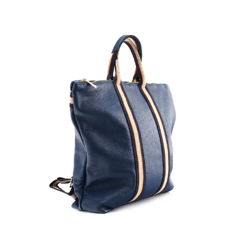 OBC Made in Italy XXL Damen Leder Rucksack Tasche Shopper Handtasche Schultertasche Cityrucksack Daypack Ledertasche Freizeitrucksack Sonderangebote