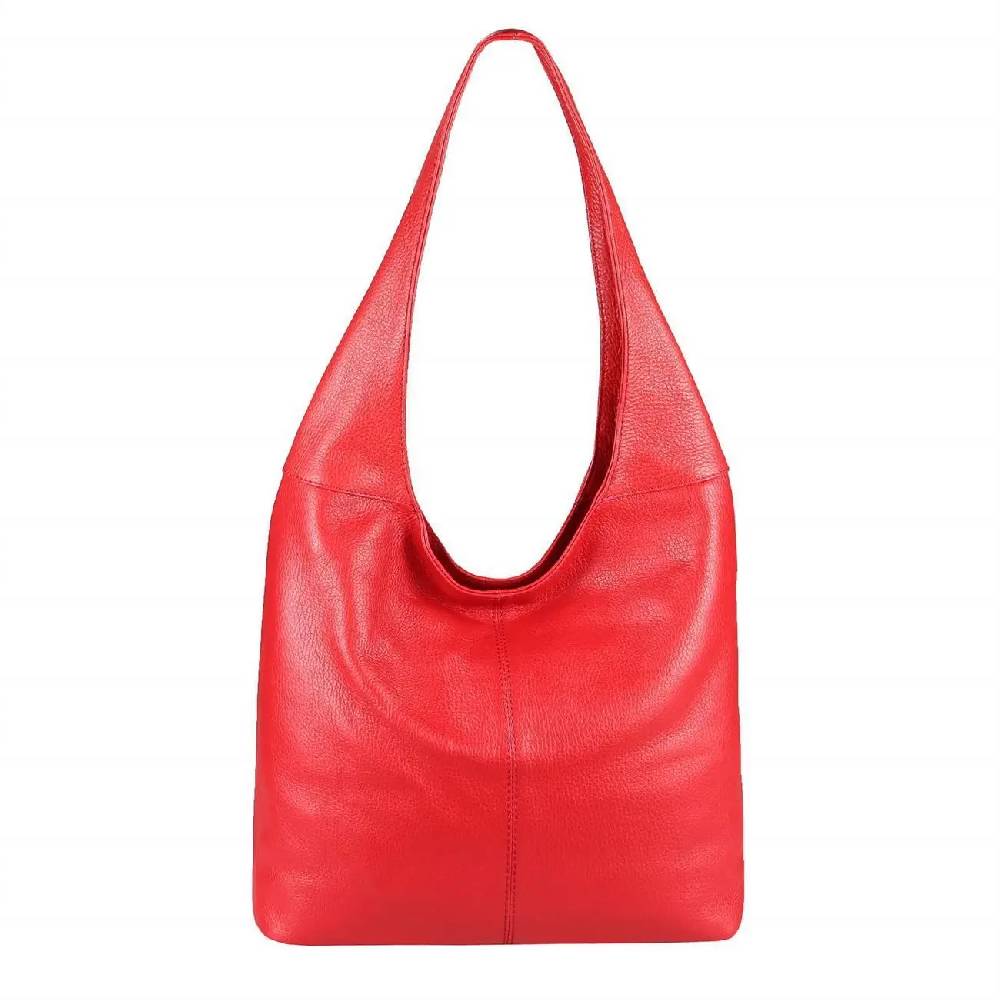 OBC Made in Italy Damen Leder Tasche Shopper Schultertasche Umhängetasche Handtasche Beuteltasche Hobo Bag Ledertasche Nappaleder Tiefpreis