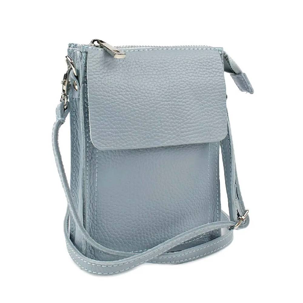 OBC Made in Italy Damen Leder Smartphone Tasche Schultertasche Handytasche Minibag Umhängetasche Geldtasche Ledertasche Crossbody Abendtasche Wochenangebot