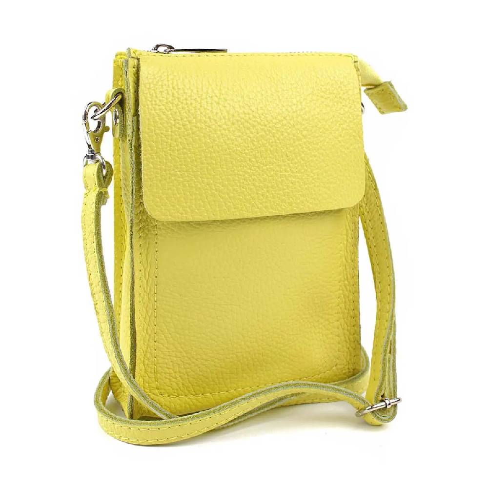 OBC Made in Italy Damen Leder Smartphone Tasche Schultertasche Handytasche Minibag Umhängetasche Geldtasche Ledertasche Crossbody Abendtasche Wochenangebot