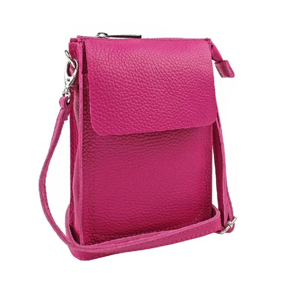 OBC Made in Italy Damen Leder Smartphone Tasche Schultertasche Handytasche Minibag Umhängetasche Geldtasche Ledertasche Crossbody Abendtasche Wochenangebot