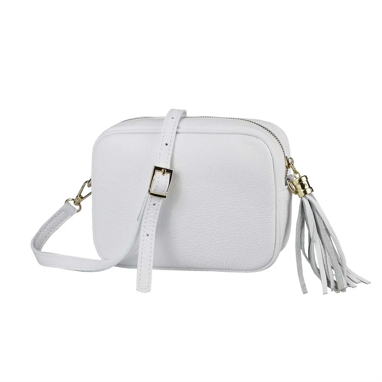 OBC Made in Italy DAMEN LEDER TASCHE Umhängetasche Schultertasche Cross-Over Crossbody Bag Glattleder Schmucktasche Fransen Ledertasche JETZT KAUFEN