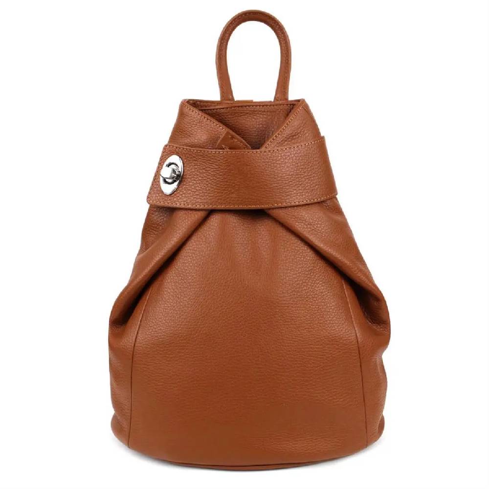 OBC Made in Italy Damen echt Leder Rucksack Daypack Lederrucksack Tasche Schultertasche Ledertasche Handgepäck Nappaleder Reiserucksack Shopper Letzter Tag