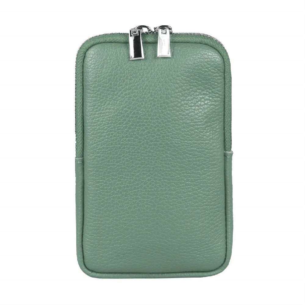 OBC Made in Italy Damen Leder Smartphone Tasche Umhängetasche Schultertasche Handytasche Minibag Geldtasche Ledertasche Crossbody Abendtasche Bis zu 60% Rabatt