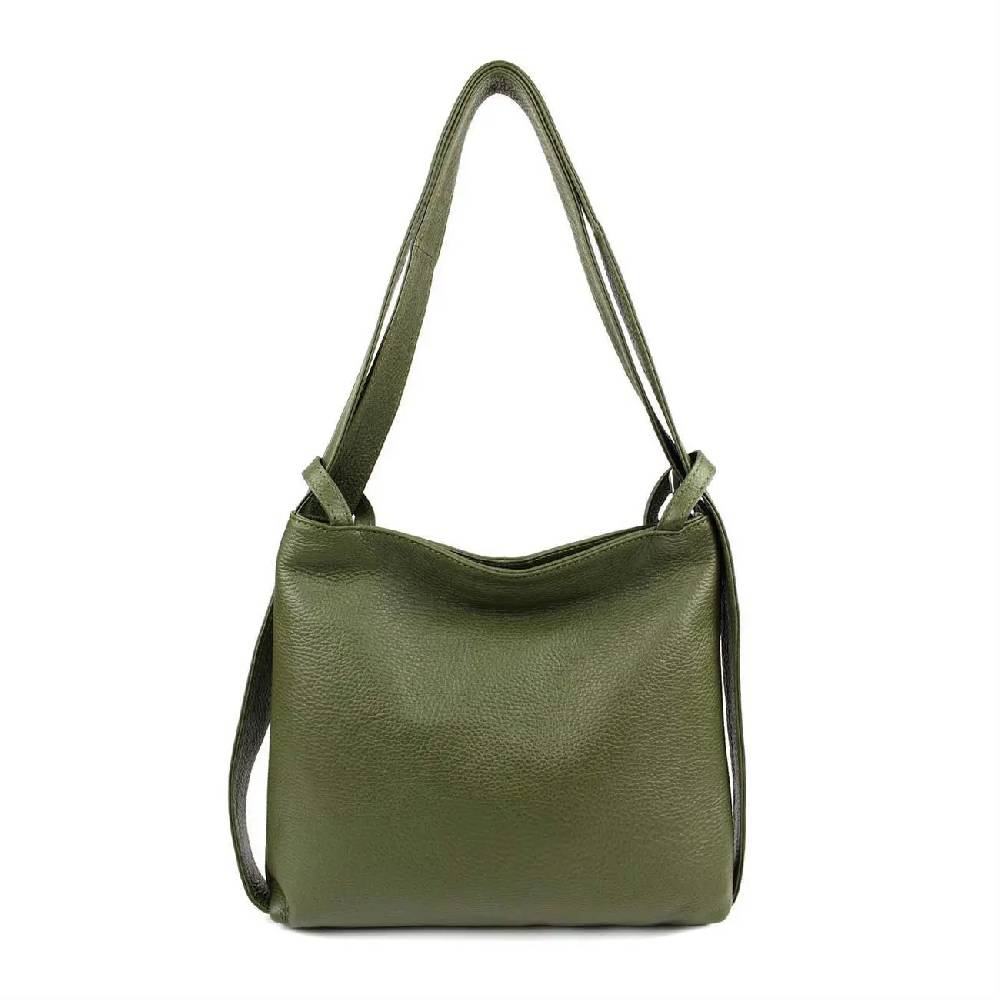 MADE IN ITALY OBC Damen Tasche Rucksack 2in1 Umhängetasche Schultertasche Daypack Rucksacktasche Handtasche Ledertasche klein Bis zu 65% Rabatt