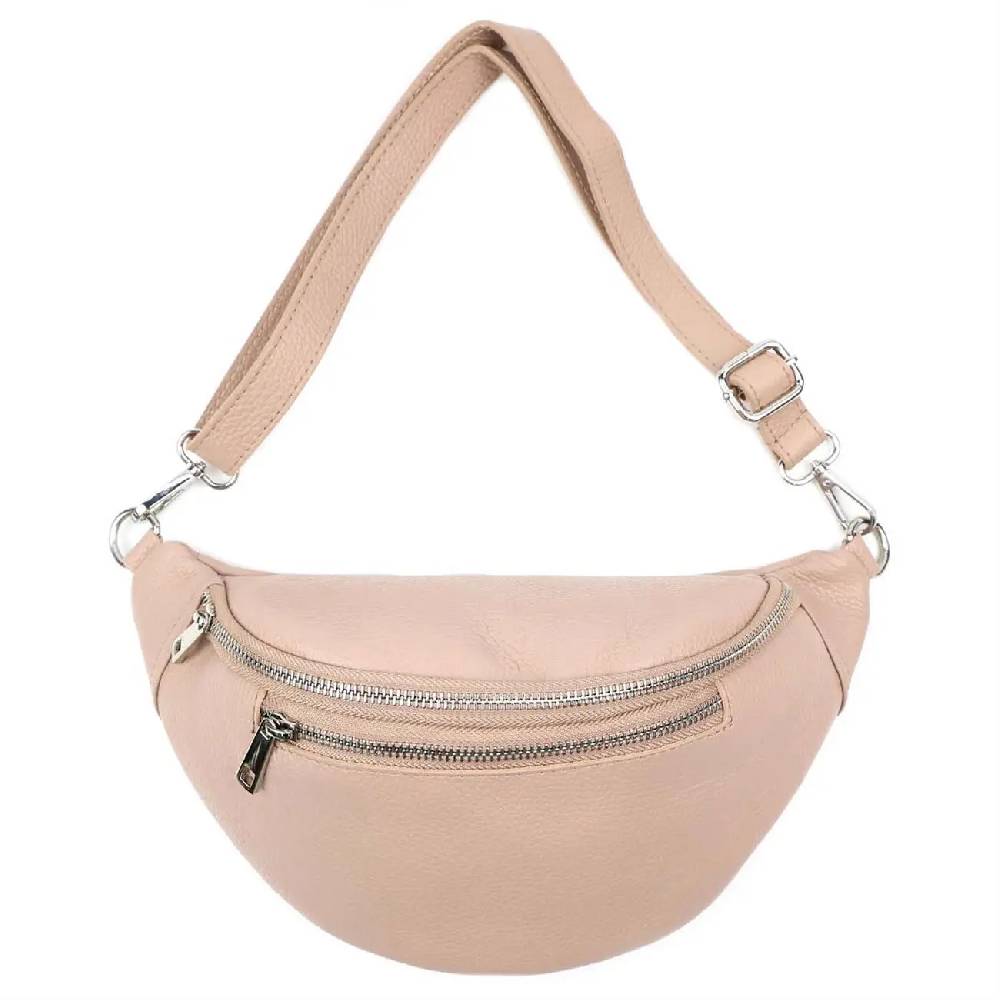 OBC MADE IN ITALY DAMEN LEDER TASCHE Gürteltasche Crossbody Hüfttasche Bauchtasche Umhängetasche Schultertasche Brusttasche CrossOver Ledertasche Bodybag Vierteljährliche Förderung