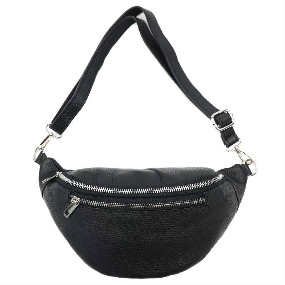 OBC MADE IN ITALY DAMEN LEDER TASCHE Gürteltasche Crossbody Hüfttasche Bauchtasche Umhängetasche Schultertasche Brusttasche CrossOver Ledertasche Bodybag Vierteljährliche Förderung