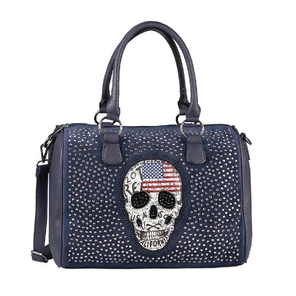 OBC Damen Totenkopf Skull Tasche Schultertasche Rucksack Umhängetasche Handtasche Fabrikladen