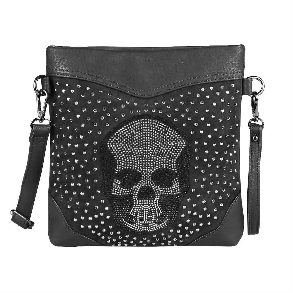 OBC Damen Totenkopf Skull Tasche Schultertasche Rucksack Umhängetasche Handtasche Fabrikladen