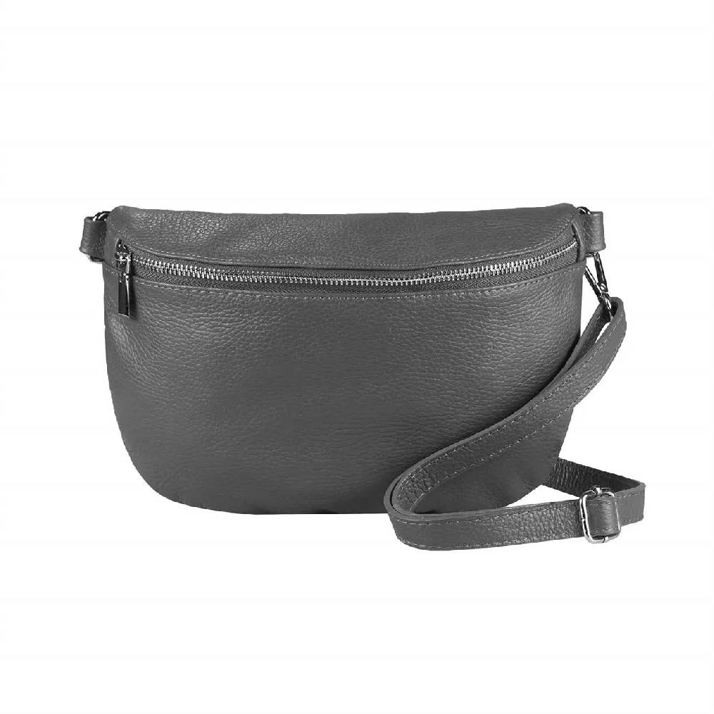 Made in Italy Damen Leder Tasche Gürteltasche Crossbody Hüfttasche Bauchtasche Umhängetasche Cross-Over Bodybag Schultertasche Handytasche Schminktasche Kosmetiktasche OBC 1054 Speichern exportieren