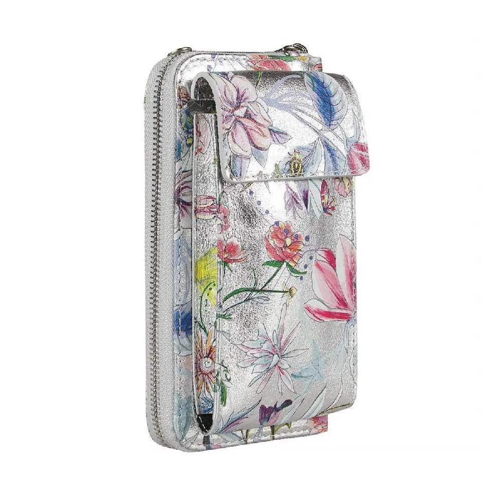 OBC Made in Italy Damen Leder Handytasche Tasche Umhängetasche Geldbörse Schultertasche Brieftasche Smartphone Geldtasche Ledertasche Crossbody Abendtasche Handy bis 6,5 Zoll 50% Rabatt für begrenzte Zeit