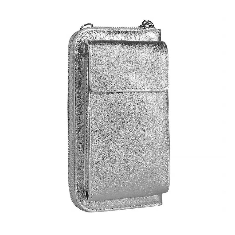 OBC Made in Italy Damen Leder Handytasche Tasche Umhängetasche Geldbörse Schultertasche Brieftasche Smartphone Geldtasche Ledertasche Crossbody Abendtasche Handy bis 6,5 Zoll 50% Rabatt für begrenzte Zeit