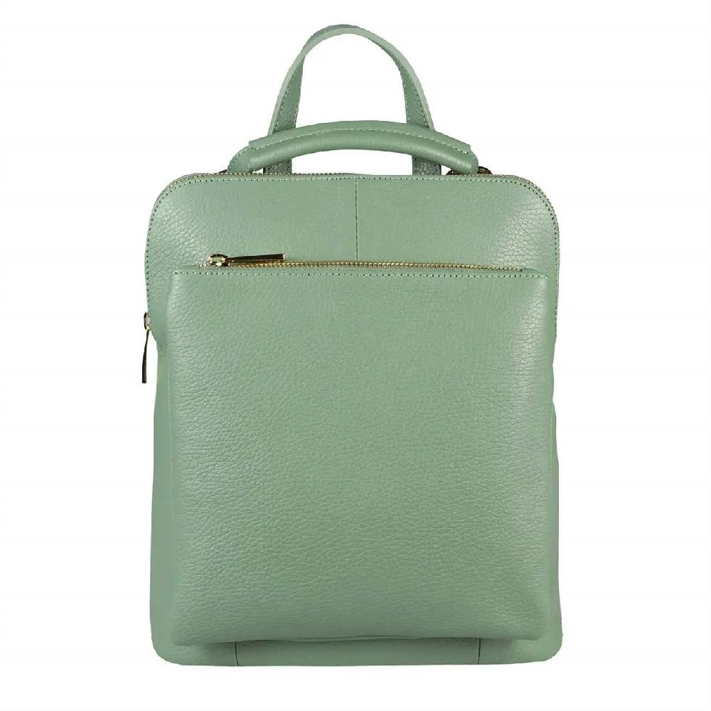 OBC Made in Italy Damen echt Leder Rucksack Daypack Lederrucksack Tasche Schultertasche Ledertasche Handgepäck Nappaleder Auslauf
