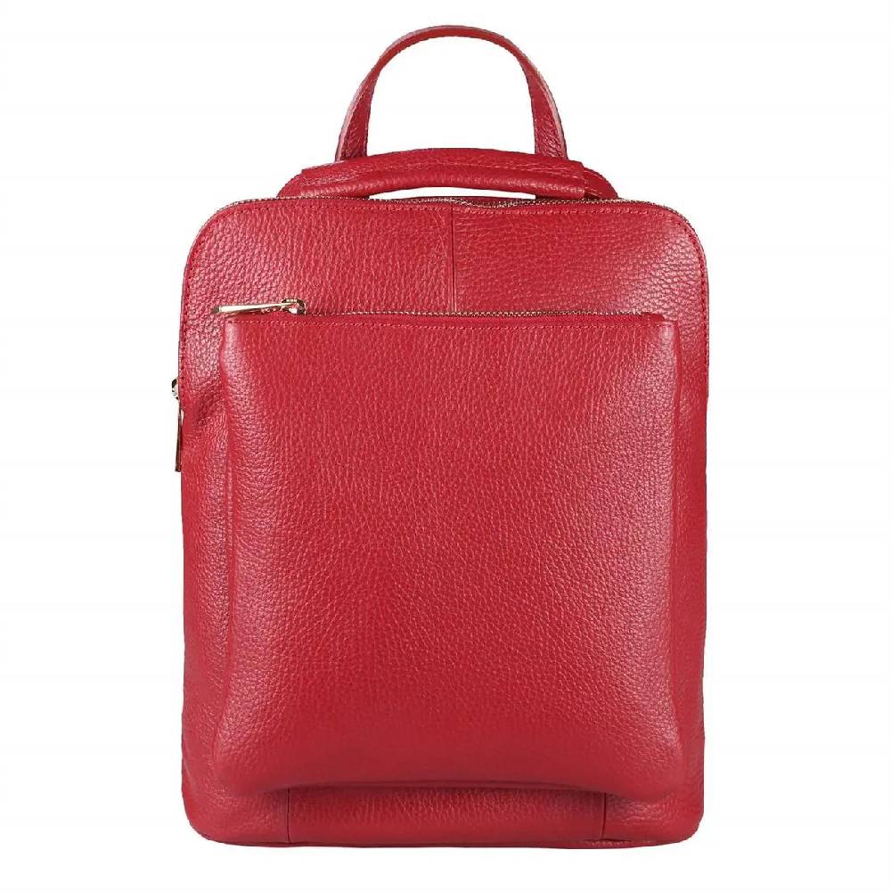 OBC Made in Italy Damen echt Leder Rucksack Daypack Lederrucksack Tasche Schultertasche Ledertasche Handgepäck Nappaleder Auslauf