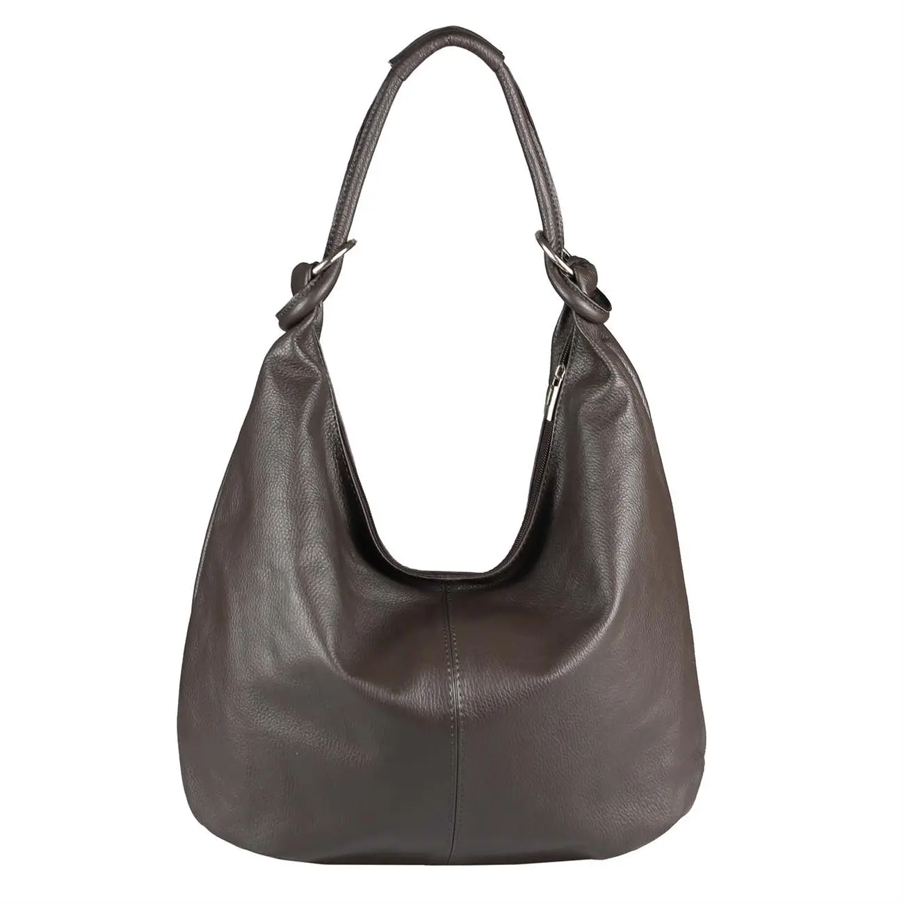 ITALY DAMEN Echt LEDER HAND-TASCHE Schultertasche Shopper Umhängetasche Beuteltasche Metallic Bag Verkauf