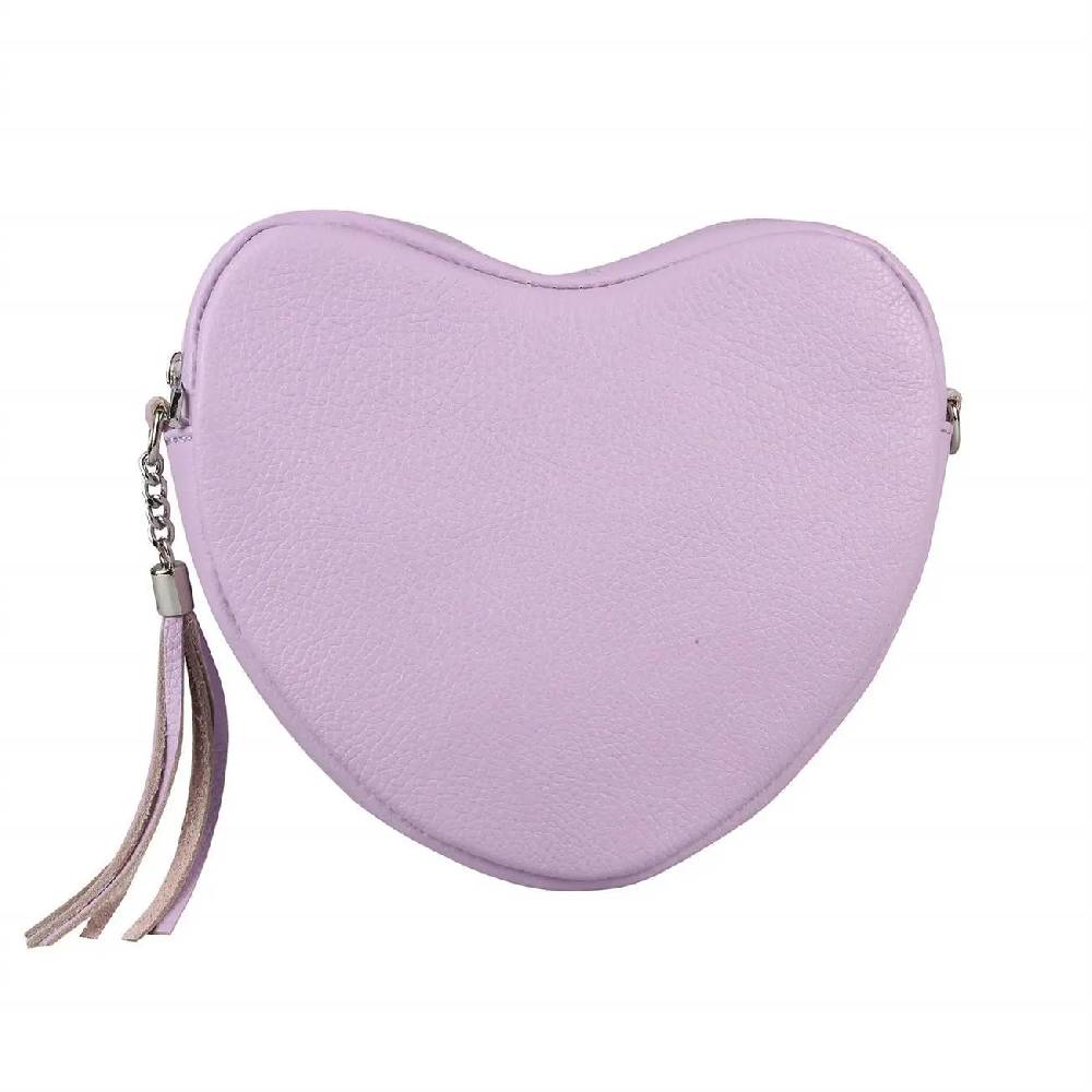 OBC Made in Italy Damen Leder Tasche Crossbody Herztasche Schultertasche Crossover Umhängetasche Clutch Ledertasche Damentasche Blitzverkäufe