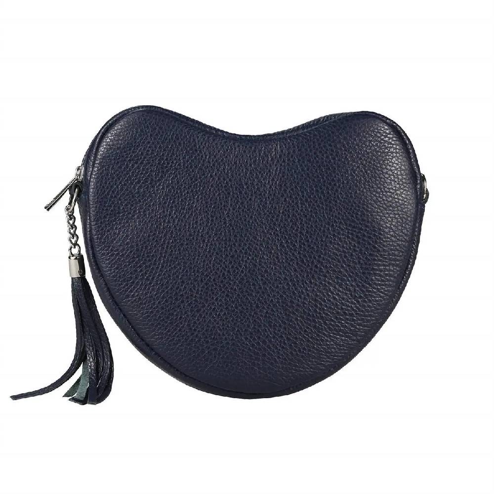 OBC Made in Italy Damen Leder Tasche Crossbody Herztasche Schultertasche Crossover Umhängetasche Clutch Ledertasche Damentasche Blitzverkäufe