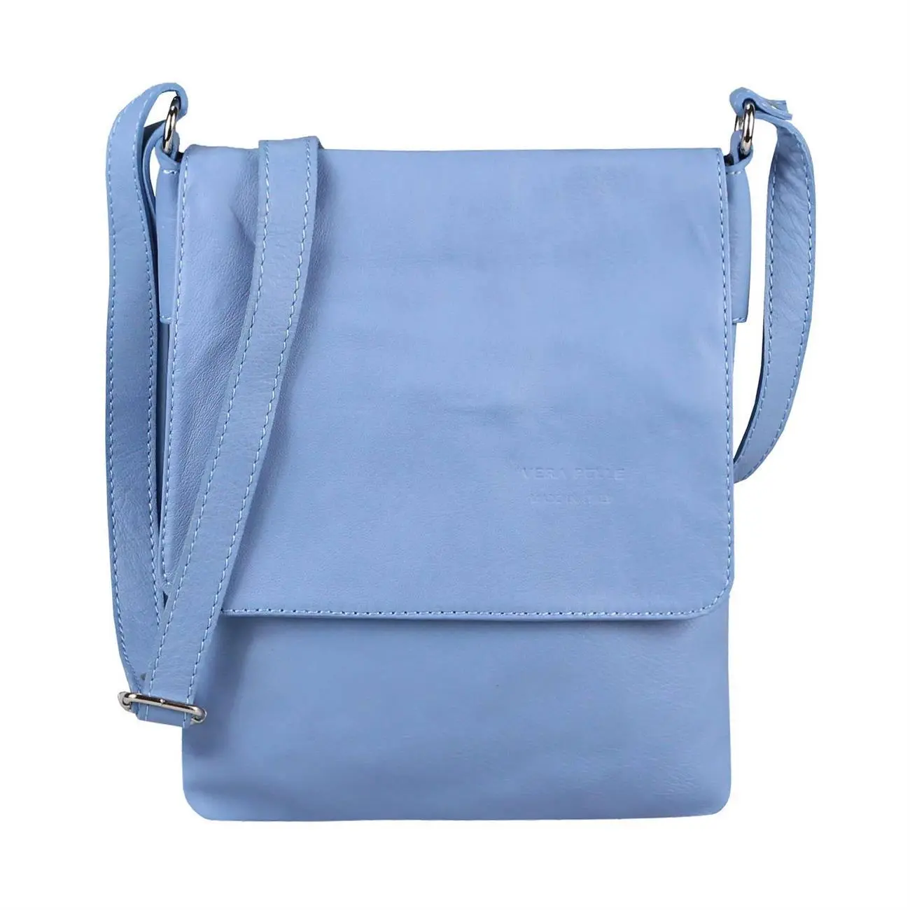 OBC Made in Italy Damen Leder Tasche Umhängetasche Schultertasche Crossbody Handtasche Ledertasche Nappaleder Cross-Over Body Bag Shopping Messenger Kostenloser Versand