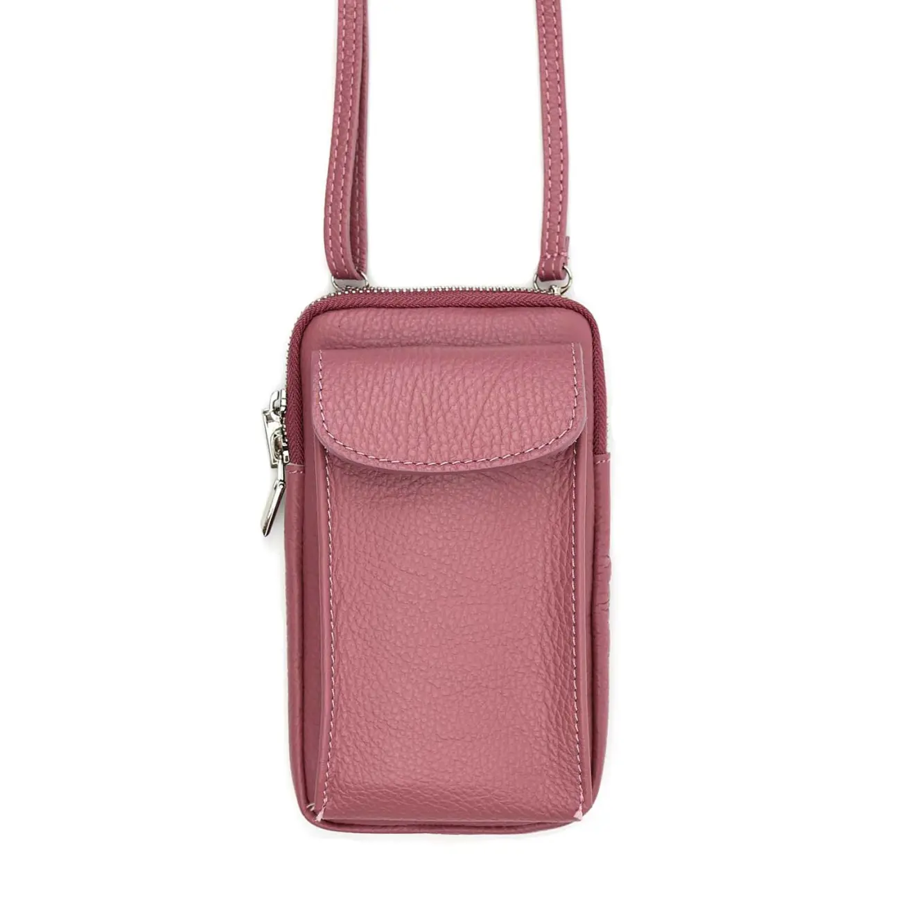 OBC Made in Italy Damen Leder Tasche Handytasche Umhängetasche Geldbörse Schultertasche Brieftasche Smartphone Geldtasche Ledertasche Crossbody Abendtasche Handy bis 6,5 Zoll Rabatt