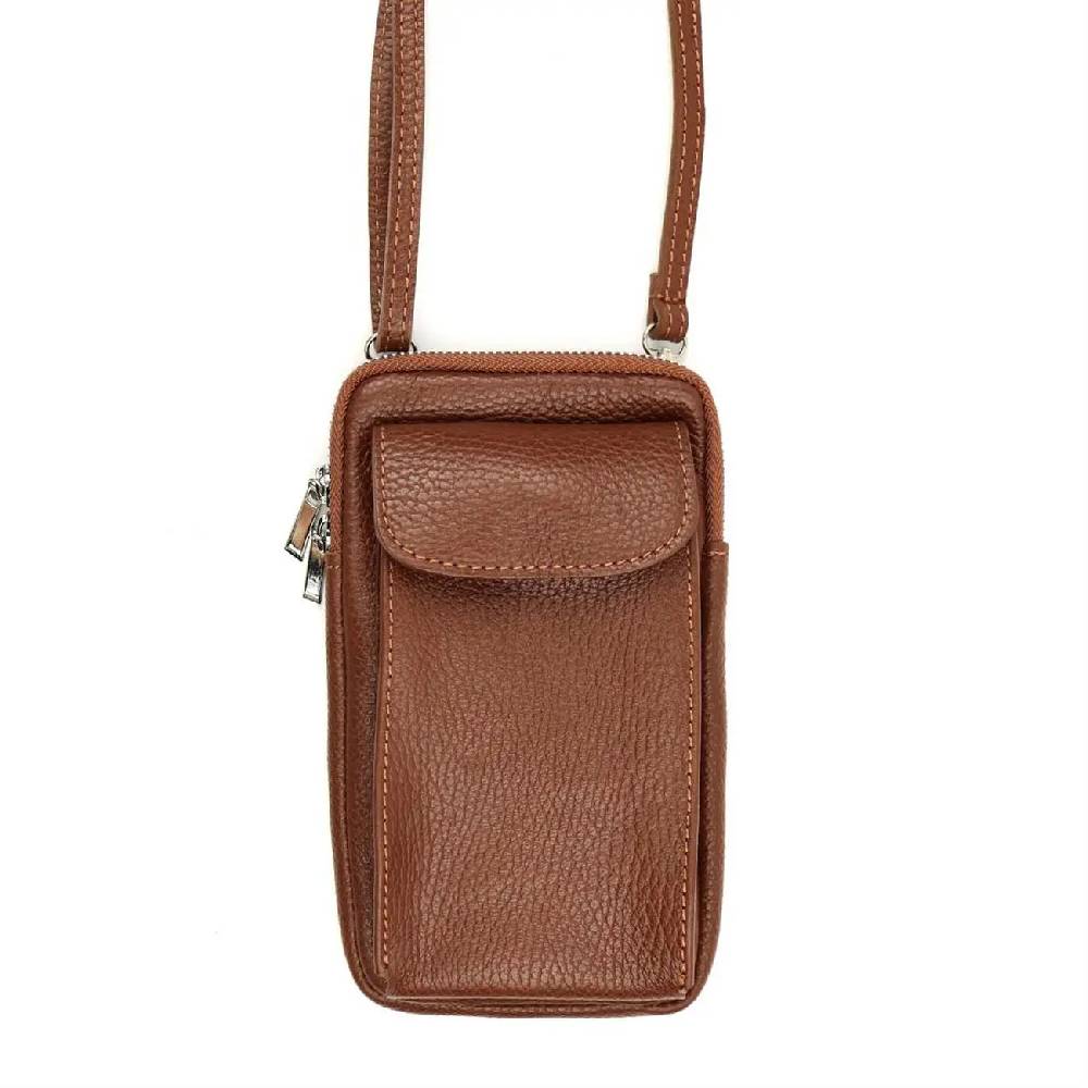 OBC Made in Italy Damen Leder Tasche Handytasche Umhängetasche Geldbörse Schultertasche Brieftasche Smartphone Geldtasche Ledertasche Crossbody Abendtasche Handy bis 6,5 Zoll Rabatt