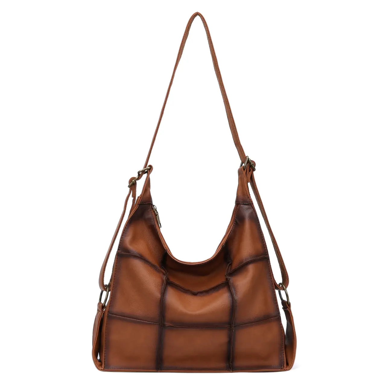 OBC Damen XXL Tasche Shopper Vintage Tote Bag Handtasche Umhängetasche Schultertasche Beuteltasche Leder Optik Reise Hobo Bag Crossbody Exklusivangebot