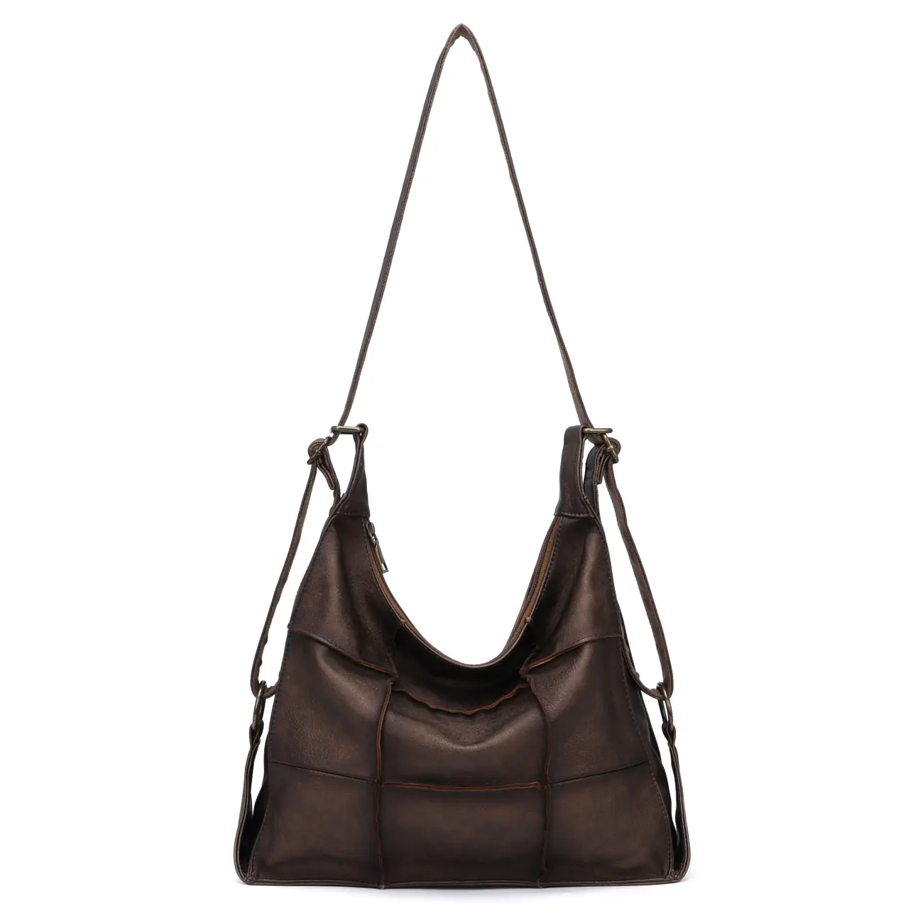 OBC Damen XXL Tasche Shopper Vintage Tote Bag Handtasche Umhängetasche Schultertasche Beuteltasche Leder Optik Reise Hobo Bag Crossbody Exklusivangebot