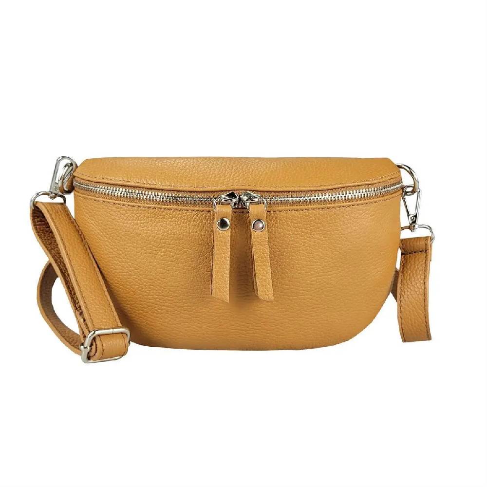 OBC Made in Italy Damen Leder Tasche Handytasche Gürteltasche Crossbody Hüfttasche Bauchtasche Umhängetasche Cross-Over Bodybag Schultertasche Kosmetiktasche Cyber Monday