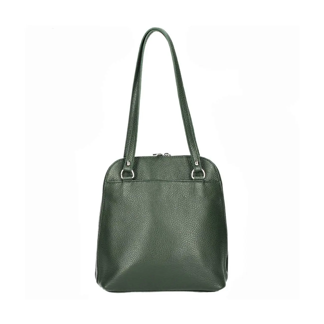 MADE IN ITALY OBC Damen Leder Tasche Rucksack 2in1 Umhängetasche Schultertasche Daypack Rucksacktasche Handtasche Ledertasche Valentinstagsangebot