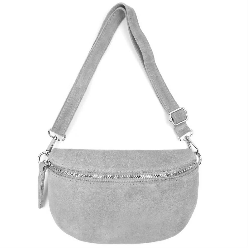 Made in Italy DAMEN LEDER TASCHE Gürteltasche Crossbody Hüfttasche Bauchtasche Umhängetasche Wildleder Brusttasche CrossOver Bodybag Schultertasche Handytasche Geldtasche Schminktasche Kosmetiktasche Zeitlich begrenztes Angebot