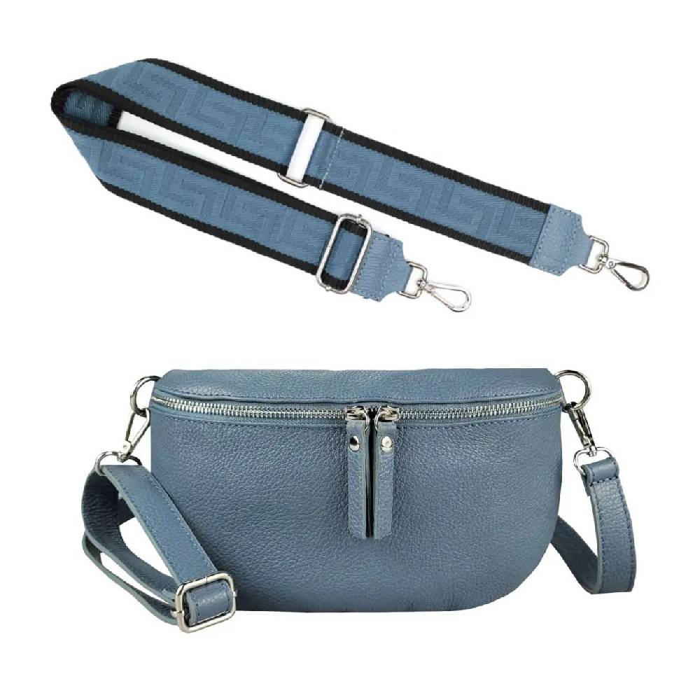 Made in Italy OBC DAMEN SET Gürteltasche + Schultergurt LEDER Crossbody Hüfttasche Bauchtasche Umhängetasche Brusttasche CrossOver Bodybag Schultertasche Handytasche Geldtasche Tasche Kosmetiktasche Exklusive Angebote