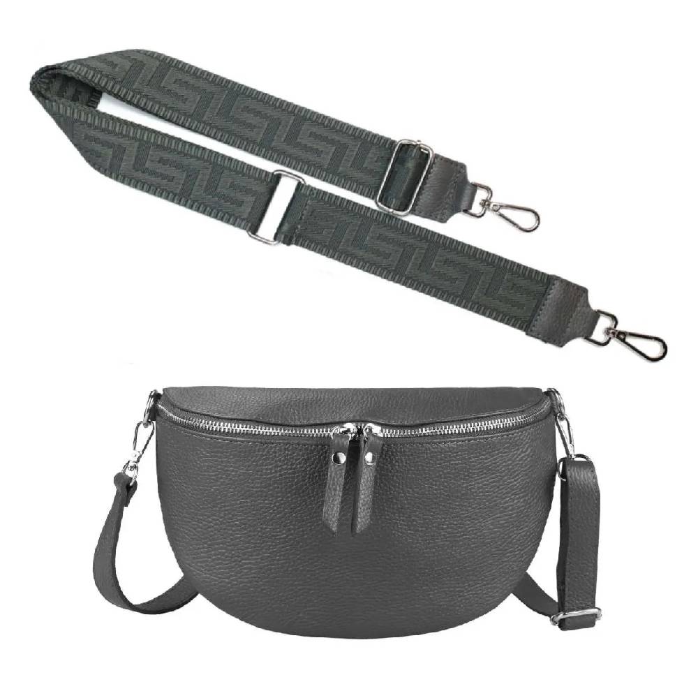 Made in Italy OBC DAMEN SET Gürteltasche + Schultergurt LEDER Crossbody Hüfttasche Bauchtasche Umhängetasche Brusttasche CrossOver Bodybag Schultertasche Handytasche Geldtasche Tasche Kosmetiktasche Exklusive Angebote