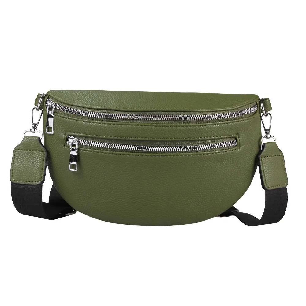 OBC Damen Tasche Gürteltasche Crossbody Leder Optik Hüfttasche Bauchtasche Umhängetasche Cross-Over Bodybag Schultertasche Handytasche Leder Optik Blitzangebot