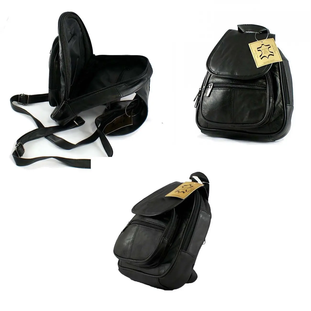 OBC kleiner DAMEN RUCKSACK Cityrucksack echtes Leder Mini Tasche Schultertasche Lederrucksack Damentasche Stadtrucksack Ledertasche CrossBag BodyBag CrossOver Lamm Nappaleder Große Rabatte