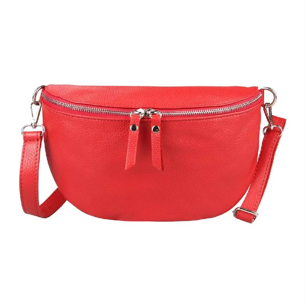 OBC Made in Italy Damen Leder Tasche Medium Handytasche Gürteltasche Crossbody Hüfttasche Bauchtasche Umhängetasche Cross-Over Bodybag Schultertasche Kosmetiktasche Super Sparpreis