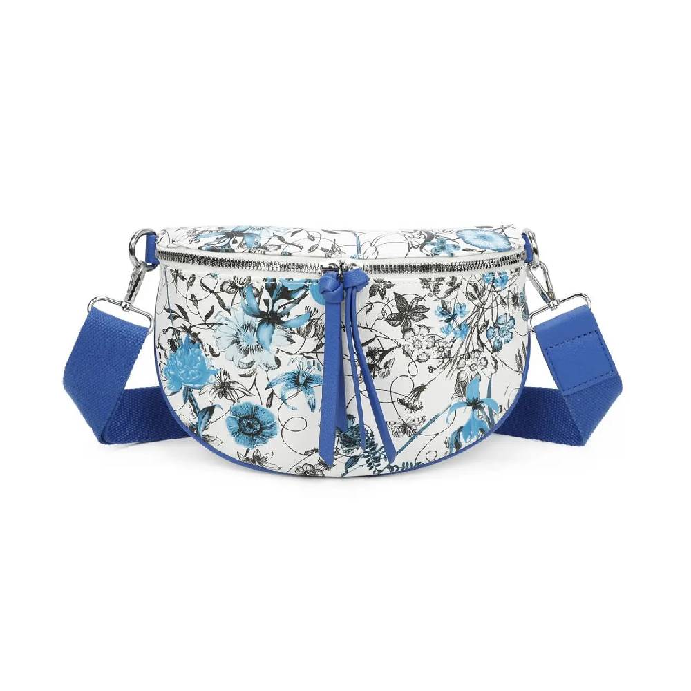 OBC Damen Blumen Tasche Schultertasche Gürteltasche Crossbody Hüfttasche Bauchtasche Umhängetasche Cross-Over Bodybag Handytasche Reisetasche Kosmetiktasche Kunst-Leder Letzte 2 Tage