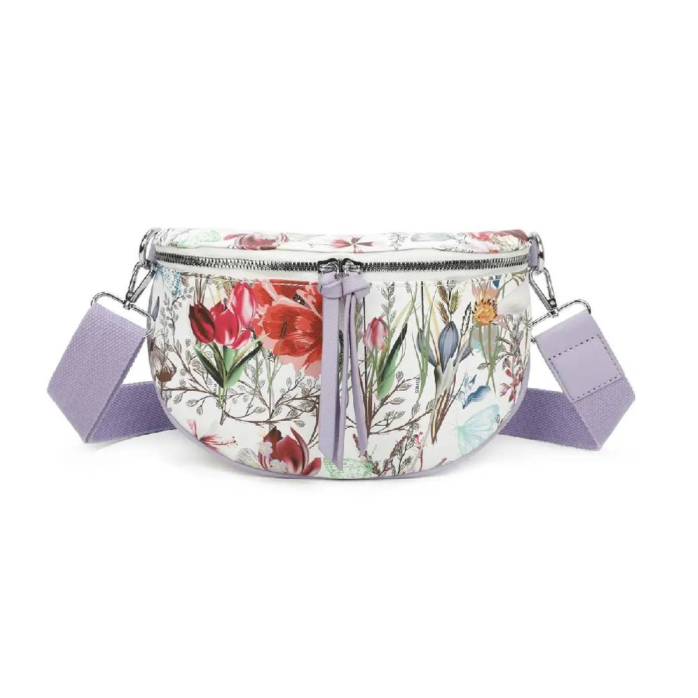 OBC Damen Blumen Tasche Schultertasche Gürteltasche Crossbody Hüfttasche Bauchtasche Umhängetasche Cross-Over Bodybag Handytasche Reisetasche Kosmetiktasche Kunst-Leder Letzte 2 Tage