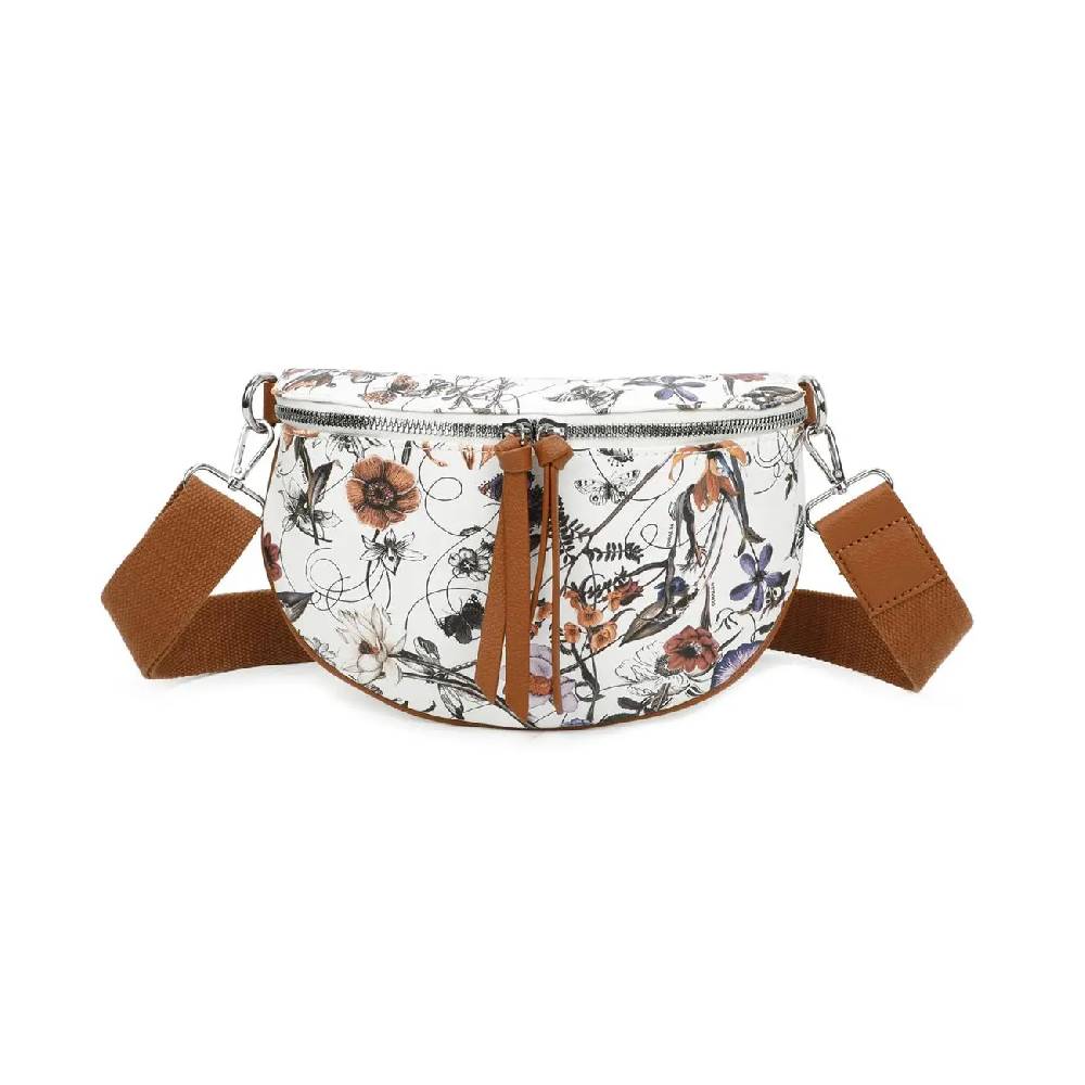 OBC Damen Blumen Tasche Schultertasche Gürteltasche Crossbody Hüfttasche Bauchtasche Umhängetasche Cross-Over Bodybag Handytasche Reisetasche Kosmetiktasche Kunst-Leder Letzte 2 Tage