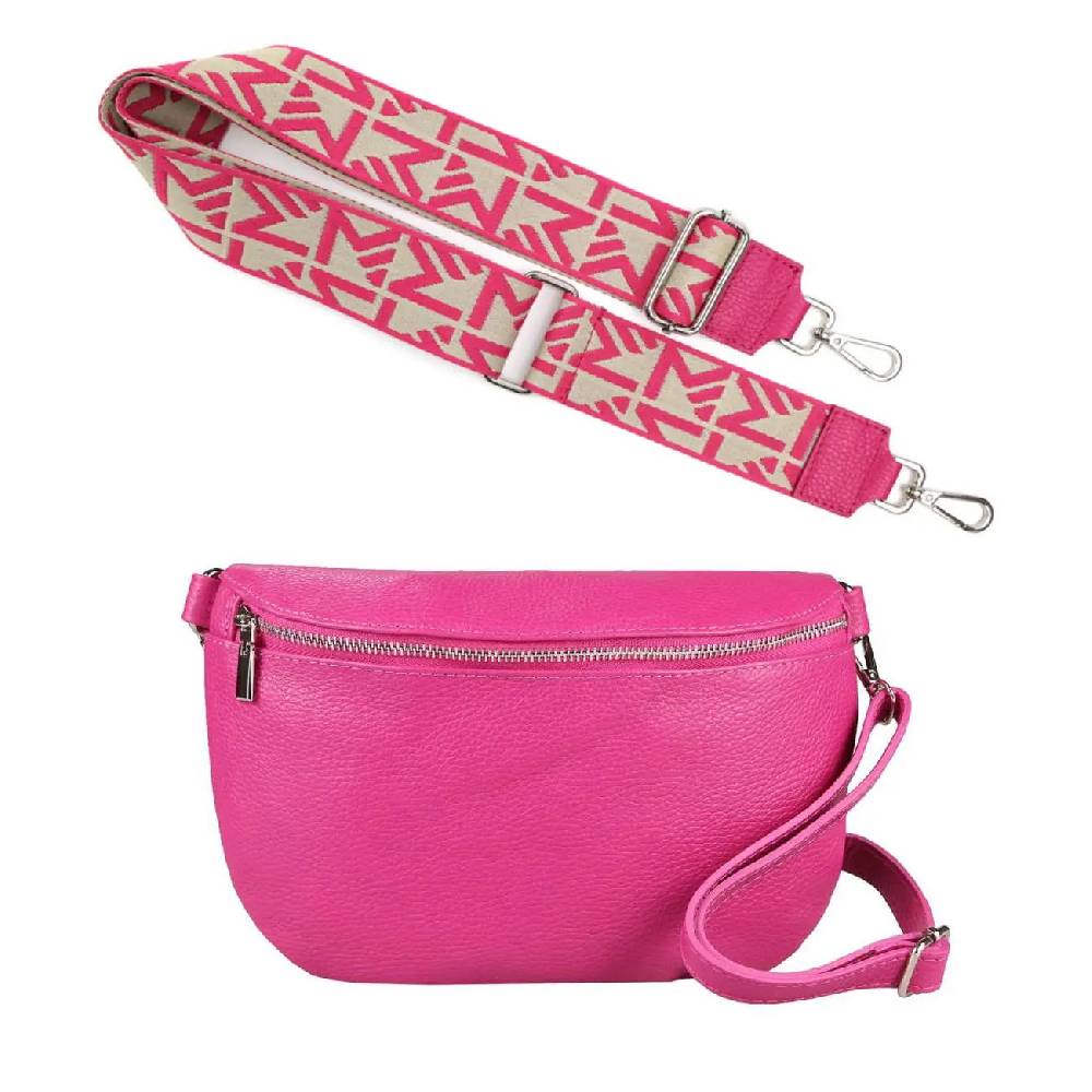 Made in Italy OBC DAMEN SET Gürteltasche + Schultergurt LEDER Crossbody Hüfttasche Bauchtasche Umhängetasche Brusttasche CrossOver Bodybag Schultertasche Handytasche Tasche Zeitbegrenzte Promotion