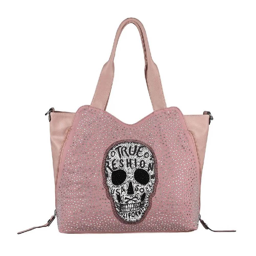OBC XXL Damen Totenkopf Tasche Handtasche Skulls Shopper Beuteltasche Schultertasche Umhängetache Reisetasche Weekender Schädel Gothic Bag Discount Store für neue Produkte