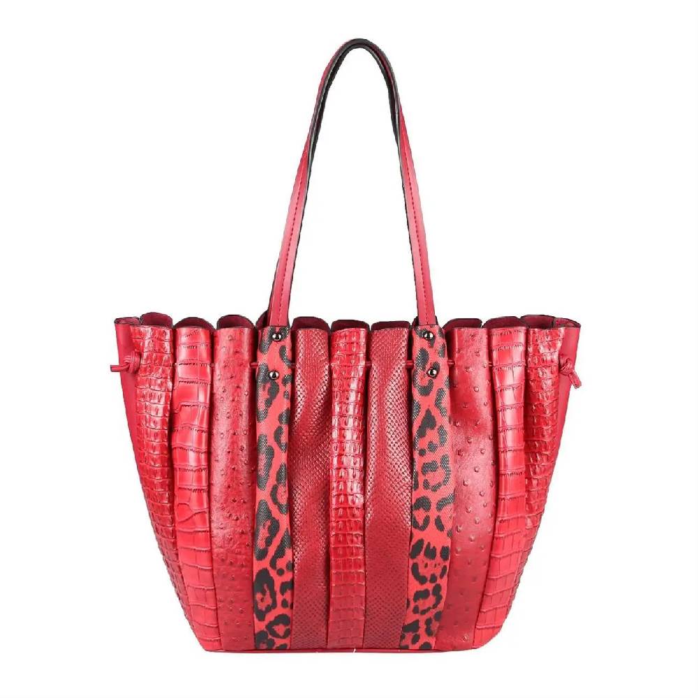OBC XXL DAMEN TASCHE Shopper Handtasche Arbeit Bag Umhängetasche Schultertasche Leder Optik Kroko Strauß Leoparden Print Fabrikladen