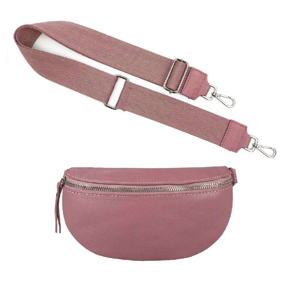 Made in Italy OBC DAMEN SET Gürteltasche + Schultergurt LEDER Crossbody Hüfttasche Bauchtasche Umhängetasche Brusttasche CrossOver Bodybag Schultertasche Handytasche Geldtasche Tasche Kosmetiktasche Im Verkauf