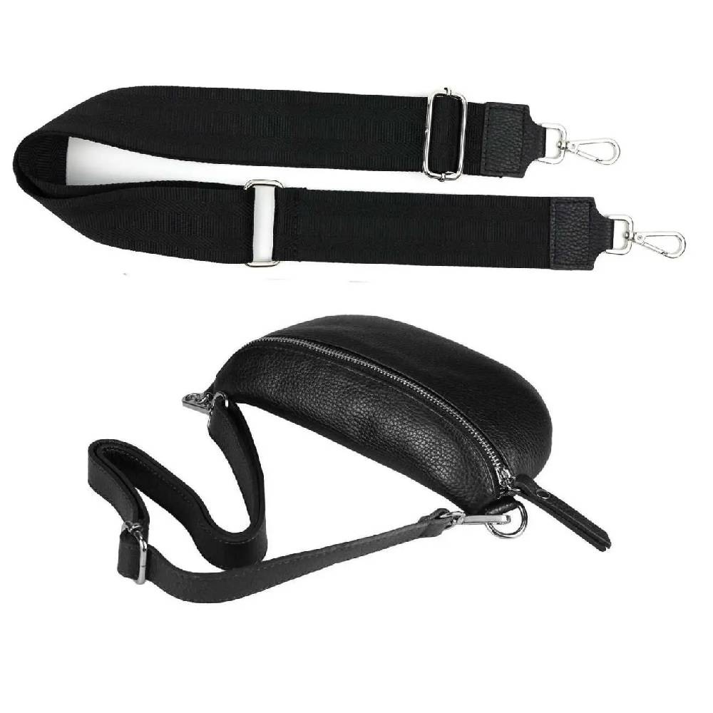 Made in Italy OBC DAMEN SET Gürteltasche + Schultergurt LEDER Crossbody Hüfttasche Bauchtasche Umhängetasche Brusttasche CrossOver Bodybag Schultertasche Handytasche Geldtasche Tasche Kosmetiktasche Im Verkauf