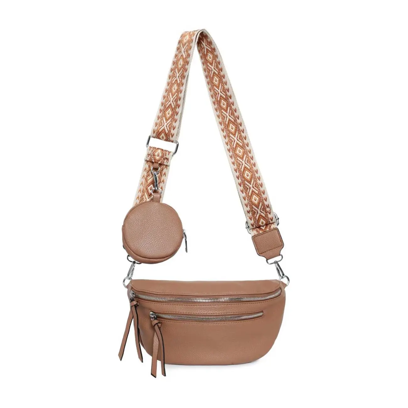 Damen Brusttasche Crossbody Tasche Umhängetasche Hüfttasche Cross-Over Bodybag Schultertasche Bauchtasche Handytasche Kunstleder Limitierter Zeitrabatt