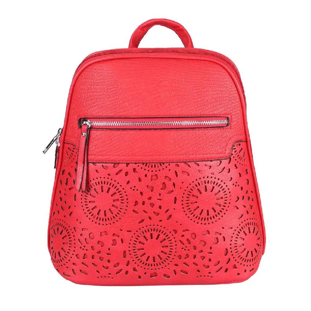 OBC Damen Rucksack Stadtrucksack Backpack Daypack Cityrucksack Leder Optik Tasche Handtasche Shopper Tagesrucksack Crossbag Schultertasche Sonderangebot