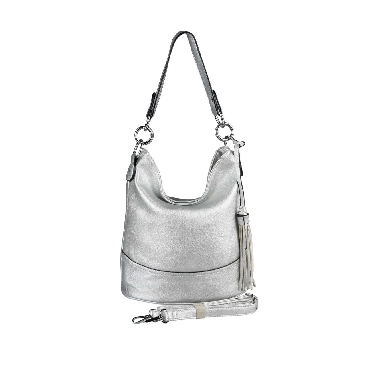 OBC DAMEN TASCHE HOBO-BAG Metallic Shopper Umhängetasche Handtasche Schultertasche Henkeltasche Beuteltasche CrossOver Tote-Bag Rabatt
