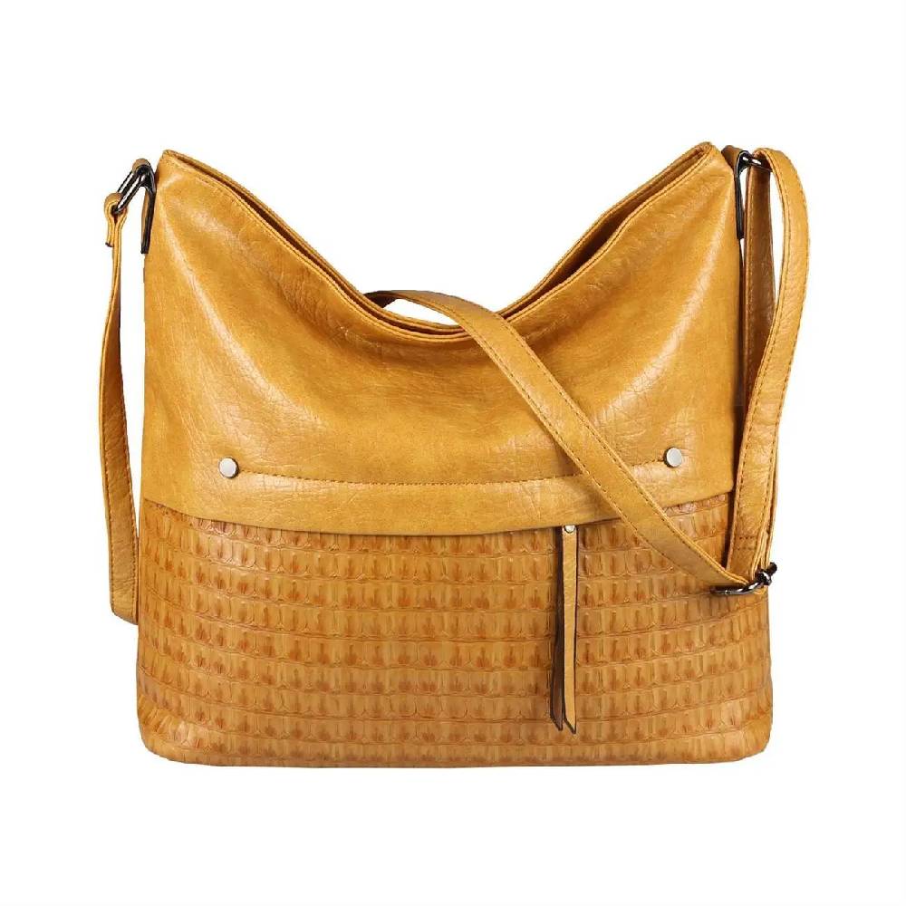 OBC Damen Tasche Umhängetasche Kroko Shopper Schultertasche Crossbody Beuteltasche Leder Optik Crossover Messenger Großer Ausverkauf